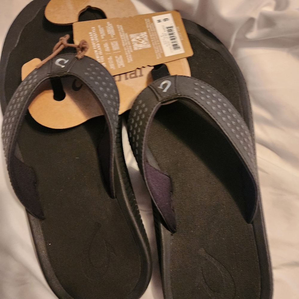 OLUKAI leather sandals men's